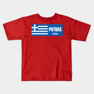 Patras City with Greek Flag Kids T-Shirt